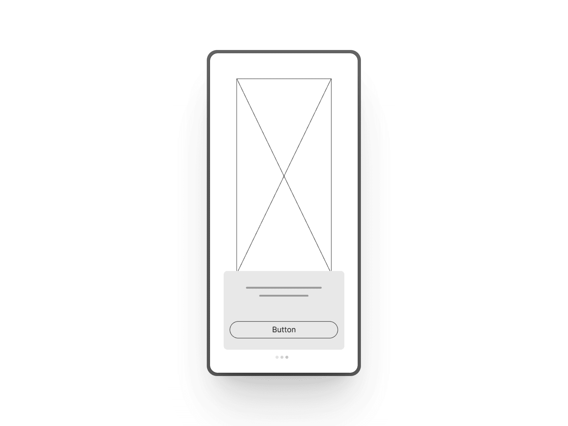 Coffee app wireframe showing bottom navigation