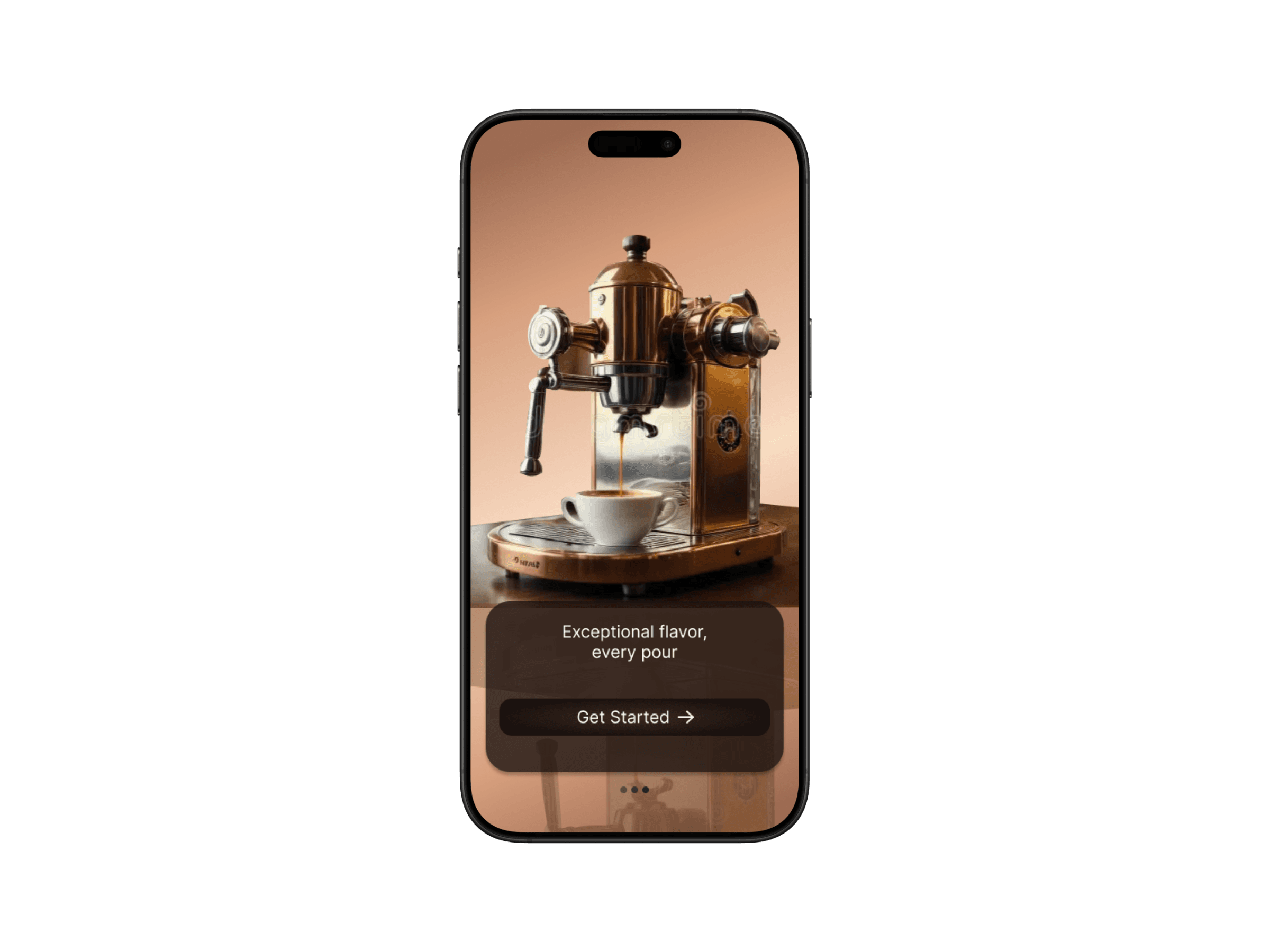 Coffee app light theme design