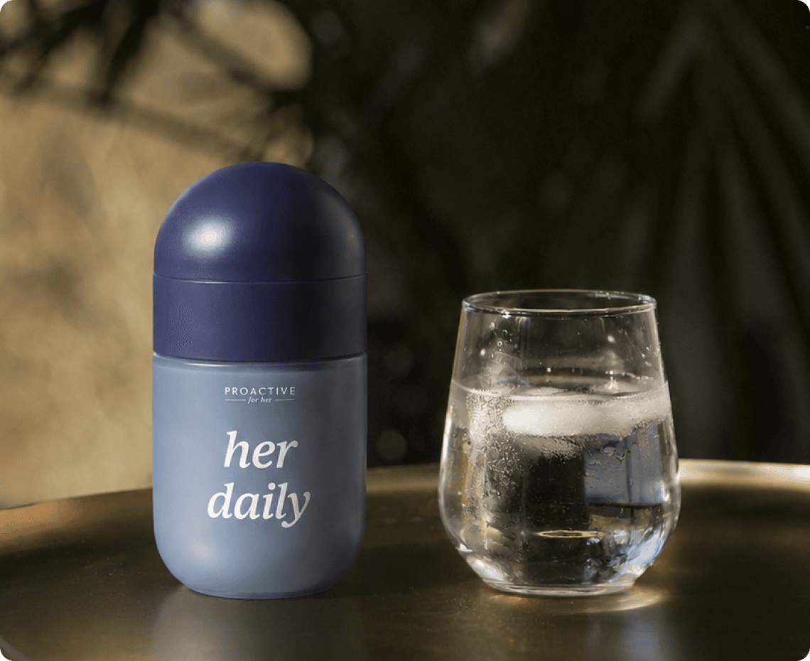 Her Daily supplement bottle