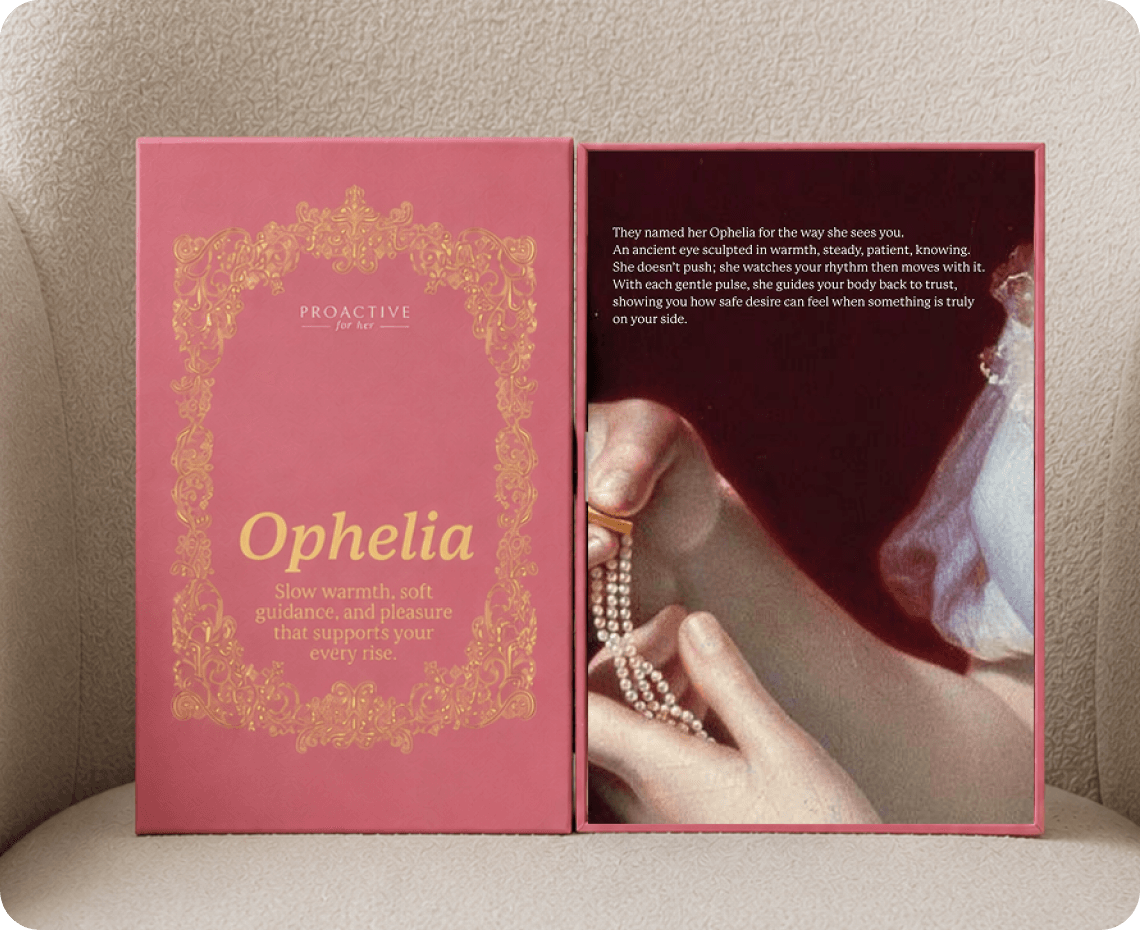 Ophelia box, open