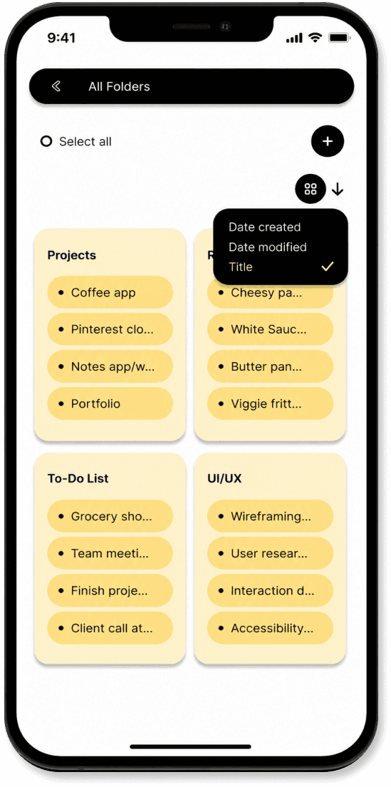 Folder navigation