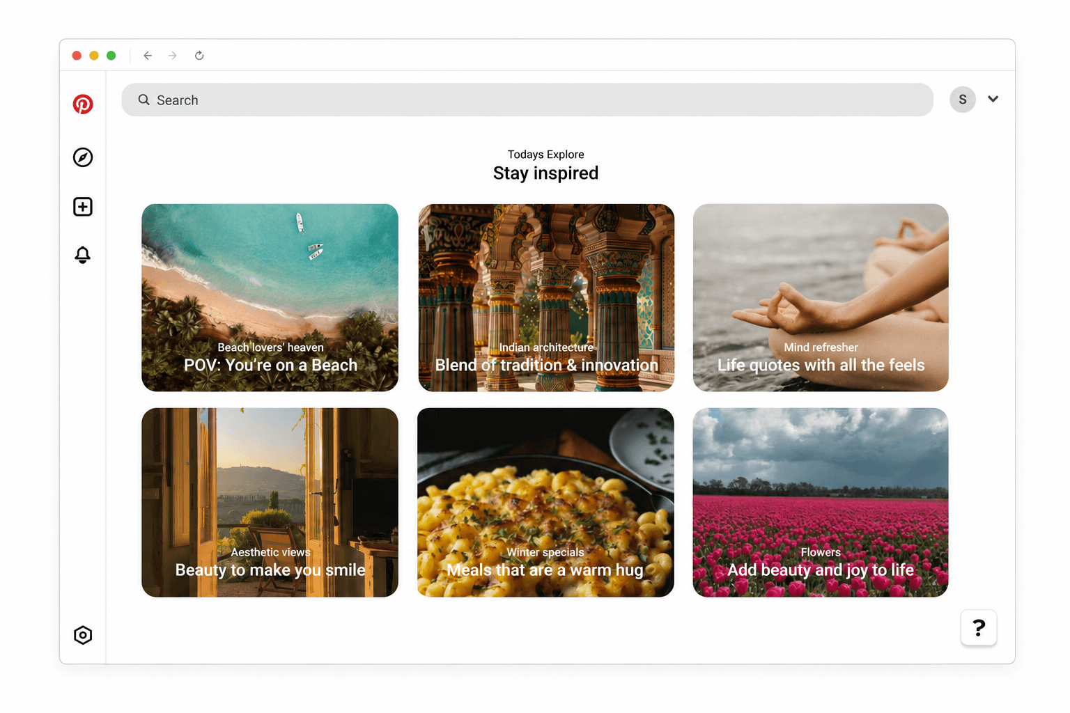 Explore screen
