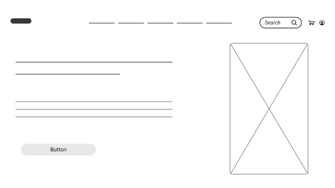 Home page wireframe